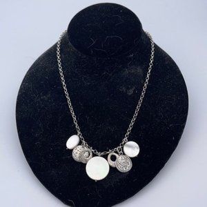 Silpada Sterling silver mother of pearl statement necklace